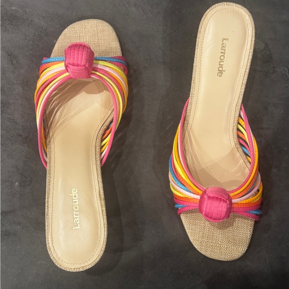 LARROUDÉ
Valerie Mule In Multicolor Satin and Raffia - Picture 2 of 6